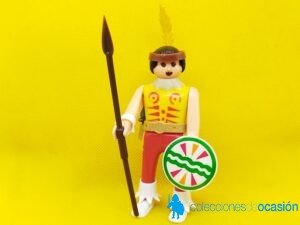 Airgam boys guerrero indio con escudo y lanza
