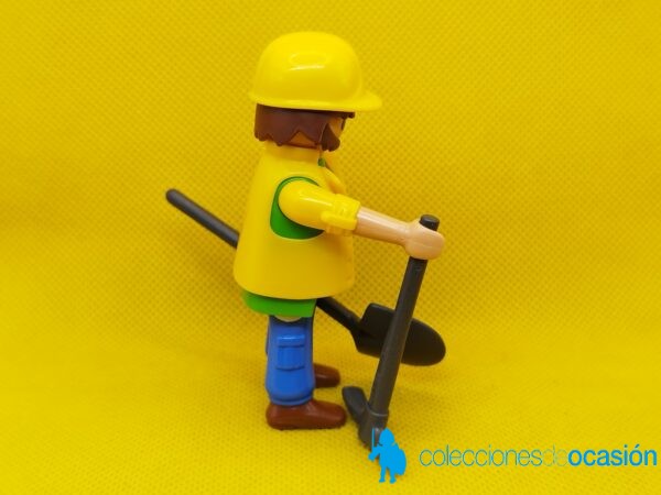 Playmobil Albañil con pico y pala, operario, trabajador - Imagen 3