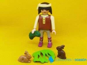 Playmobil Aldeano con conejos, figura para Belén