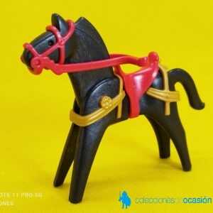 Playmobil Antiguo caballo negro medieval
