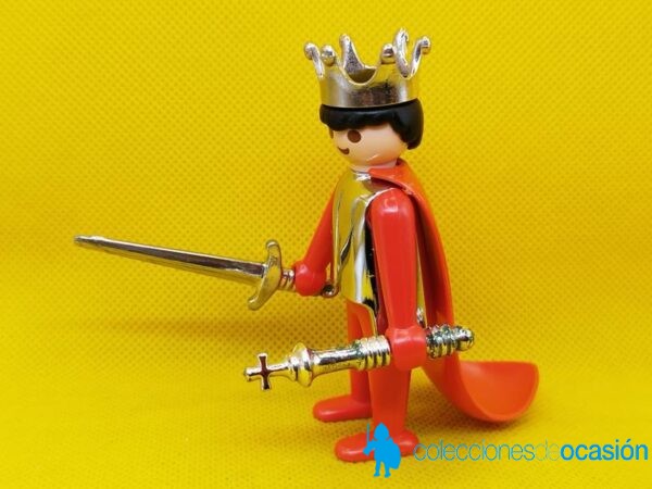 Playmobil Antiguo rey medieval, click cromado de manos fijas original - Imagen 2