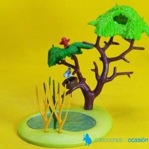 Playmobil Árbol con nido de pájaros y estanque
