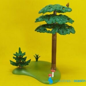 Playmobil Árbol grande junto a pequeño abeto y setas