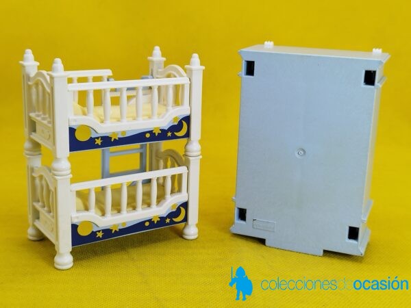 Playmobil Armario y literas vintage, casa de muñecas, muebles - Imagen 3
