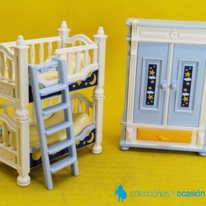 Playmobil Armario y literas vintage, casa de muñecas, muebles