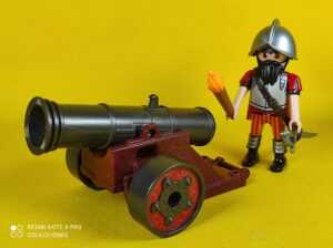 Playmobil Artillero español con cañón, conquistador