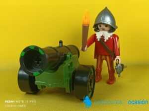Playmobil Artillero español con cañon, soldado de los tercios