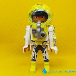 Playmobil Astronauta negro con casco y botas amarillas