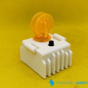 Playmobil Baliza de policía con luz a pilas, señalización de obra