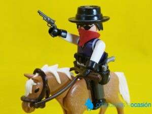 Playmobil Bandido del oeste con caballo, forajido