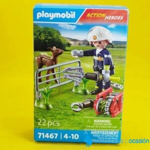 Playmobil Bombero con animal rescatado REF 71467