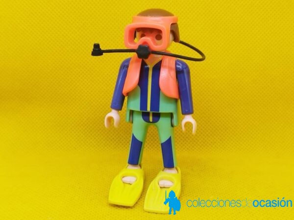 Playmobil Buceador con aletas amarillas, submarinista