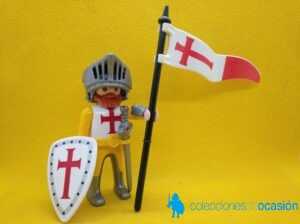 Playmobil Caballero cruzado, templario con estandarte