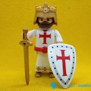 Playmobil Caballero cruzado, templario con casco dorado