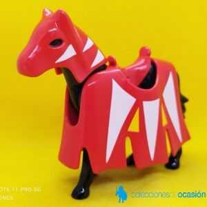 Playmobil Caballo con bardas medievales rojas