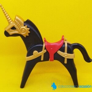 Playmobil Caballo medieval con adornos dorados