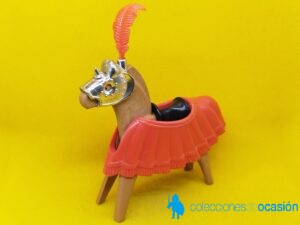 Playmobil Caballo medieval con barda roja