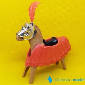 Playmobil Caballo medieval con barda roja