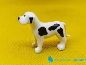 Playmobil Cachorro de perro negro y blanco, cachorro de gran Danés