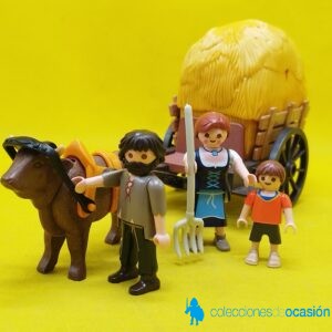 Playmobil Carro de paja tirado por buey, Belén, diorama, accesorio