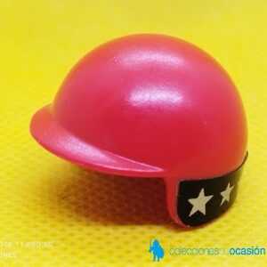 Playmobil Casco de motorista rojo con estrellas