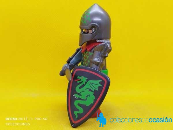 Playmobil Cazador de dragones, caballero medieval con dragon verde - Imagen 4