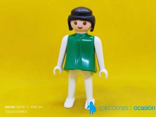 Playmobil, Clack de manos fijas, cuerpo verde y brazos y piernas blancas, click