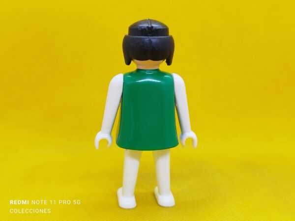 Playmobil, Clack de manos fijas, cuerpo verde y brazos y piernas blancas, click - Imagen 2