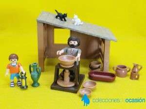 Playmobil Cobertizo de alfarero, pastor, escena para Belén