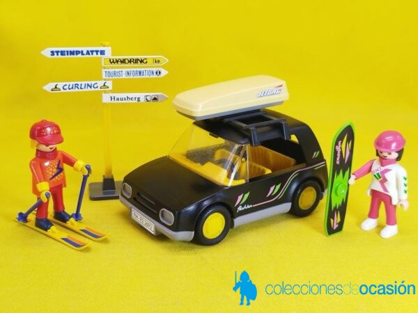 Playmobil Coche con cofre porta esquís y tabla de Snowboard REF 3693 - Imagen 2