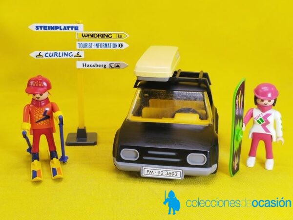 Playmobil Coche con cofre porta esquís y tabla de Snowboard REF 3693 - Imagen 3