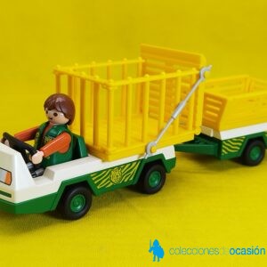 Playmobil Coche de transporte de zoo con remolque REF 3242