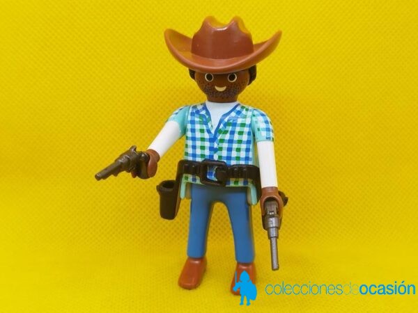 Playmobil Cowboy negro, vaquero del oeste, pistolero