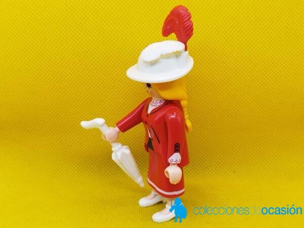 Playmobil Dama victoriana con vestido rojo y complementos blancos - Imagen 2