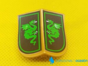 Playmobil Escudo medieval con dragón verde