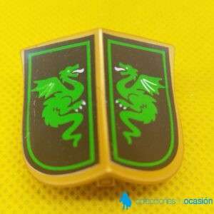 Playmobil Escudo medieval con dragón verde