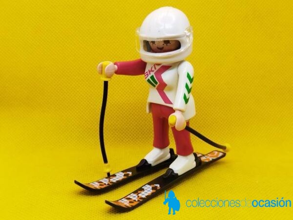 Playmobil Esquiadora con casco blanco