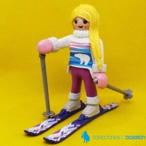 Playmobil Esquiadora con larga trenza rubia