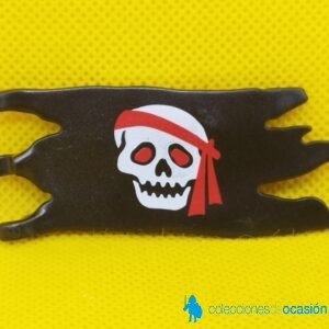 Playmobil Estandarte pirata, calavera con pañuelo rojo