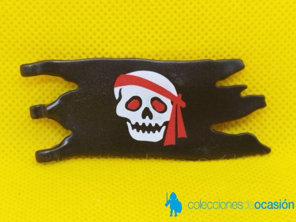 Playmobil Estandarte pirata, calavera con pañuelo rojo