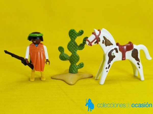 Playmobil Explorador indio con caballo, guerrero apache