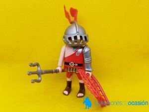 Playmobil Gladiador rojo, reciario del coliseo