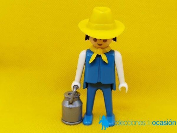 Playmobil Granjero, lechero, campesino, click