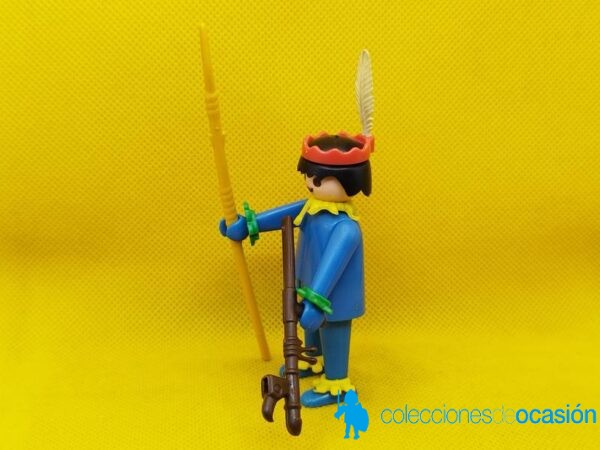 Playmobil Guerrero indio de manos fijas, click azul - Imagen 2