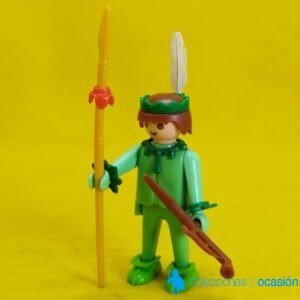 Playmobil Guerrero indio verde pastel, click primera época