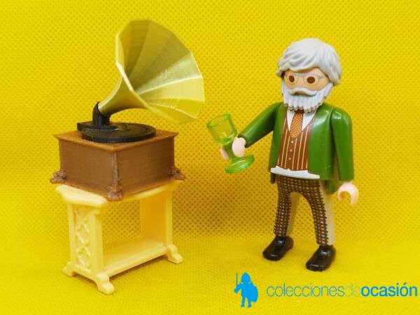 Playmobil Hombre victoriano con gramófono custom