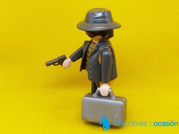 Playmobil Ladrón con maletín lleno de billetes, atracador - Imagen 3