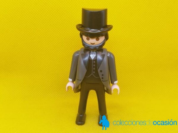 Playmobil Levis Strauss, Abraham Lincoln, hombre victoriano, caballero del oeste