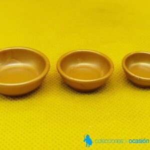 Playmobil Lote de 3 platos dorados, vajilla