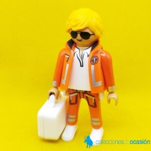 Playmobil Médico de emergencias con botiquín, enfermero de urgencias